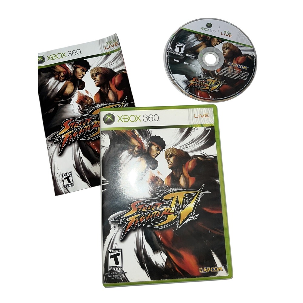 Street Fighter IV Xbox 360 CIB Complete with Manual Capcom 2009 Fighting Game
